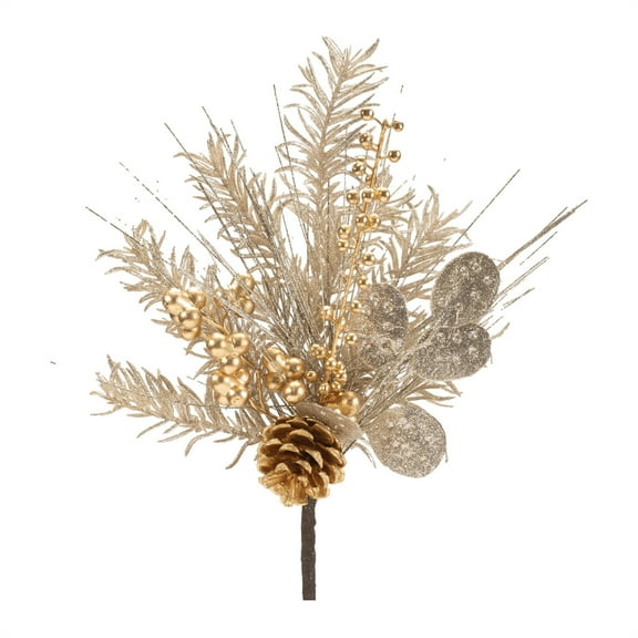 Melrose International Mixed Pine w/Silver Dollar Spray (Set of 6) 19.5"H Plastic