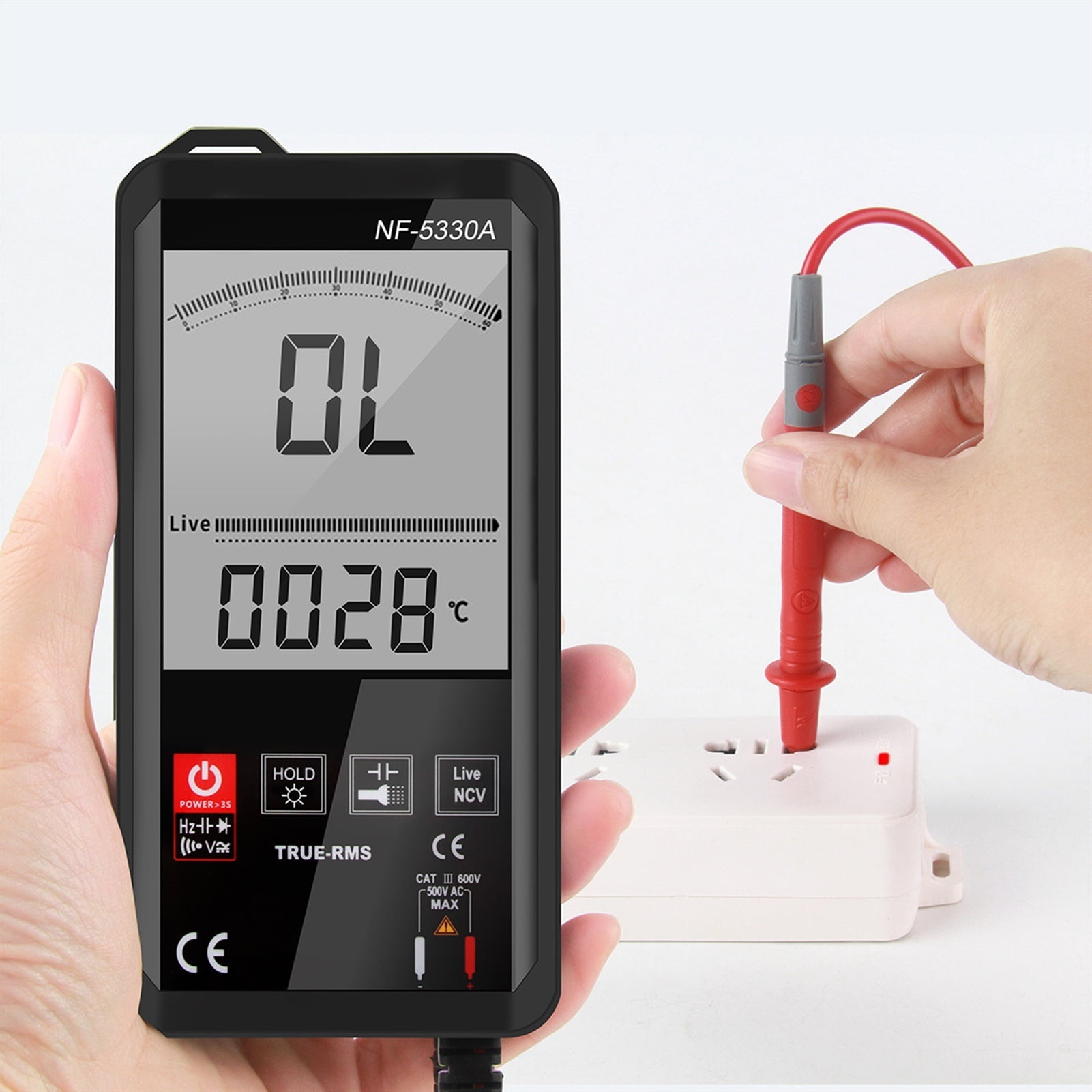 NF-5330A Digital Multimeter Counts LCD Color Display DC AC Voltage Capacitance Diode Meter Continuity Tester ,Fast Responses