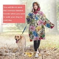 thumbnail image 4 of Wearable Oversized Blanket,Pioneer Flower Floral Print Pattern Wearable Blanket Hoodie for Adults,Cozy Hooded Blankets with Super Pockets,Super Warm Fuzzy Pullover for Women & Men, 4 of 6