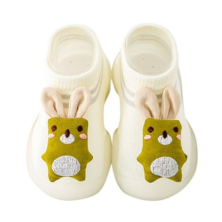 Siilsaa Baby Shoes Baby Boys Girls Shoes Casual Sneakers Moccasins Loafers for First Walkers Beige 2-2.5 Years