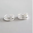 thumbnail image 3 of QQTDFG 925 Sterling Silver Simple Ear Cuff Clip-on No Piercing Single Earring A1554-2 bands - 1 piece, 3 of 4