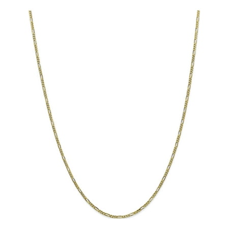 Designer 10K Yellow Gold 1.75Mm Polished Figaro Chain (Length=16) (Width=1.75) Made In South Africa -Jewelry By Sweet Pea Creations