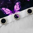 thumbnail image 4 of Homewish Watercolor Gradient Butterfly Black Out Curtains,3D Colorful Butterflies Curtains Pack of 2 (42x63 Each),Pink Black Bedroom Curtains For Girls Teens,Luxury Bedroom Decor, 4 of 6
