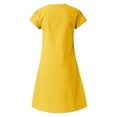 thumbnail image 4 of Pisexur Robe à Manches Courtes à Col en V Longueur Genou Femmes Style d'Été Robe Imprimée à Col en V Robe à Manches Courtes Robe pour Dames Robe pour Femmes, 4 of 4