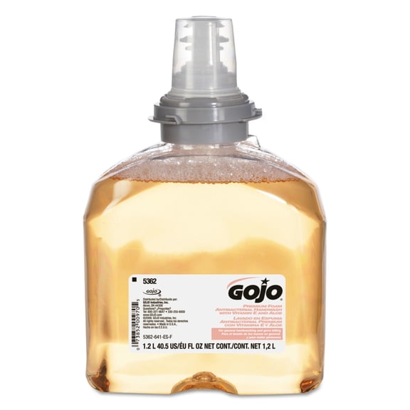 GOJO Premium Foaming Antibacterial Soap Dispenser Refill Bottle Fresh Fruit Scent 1,200 mL 5362-02 1 Each