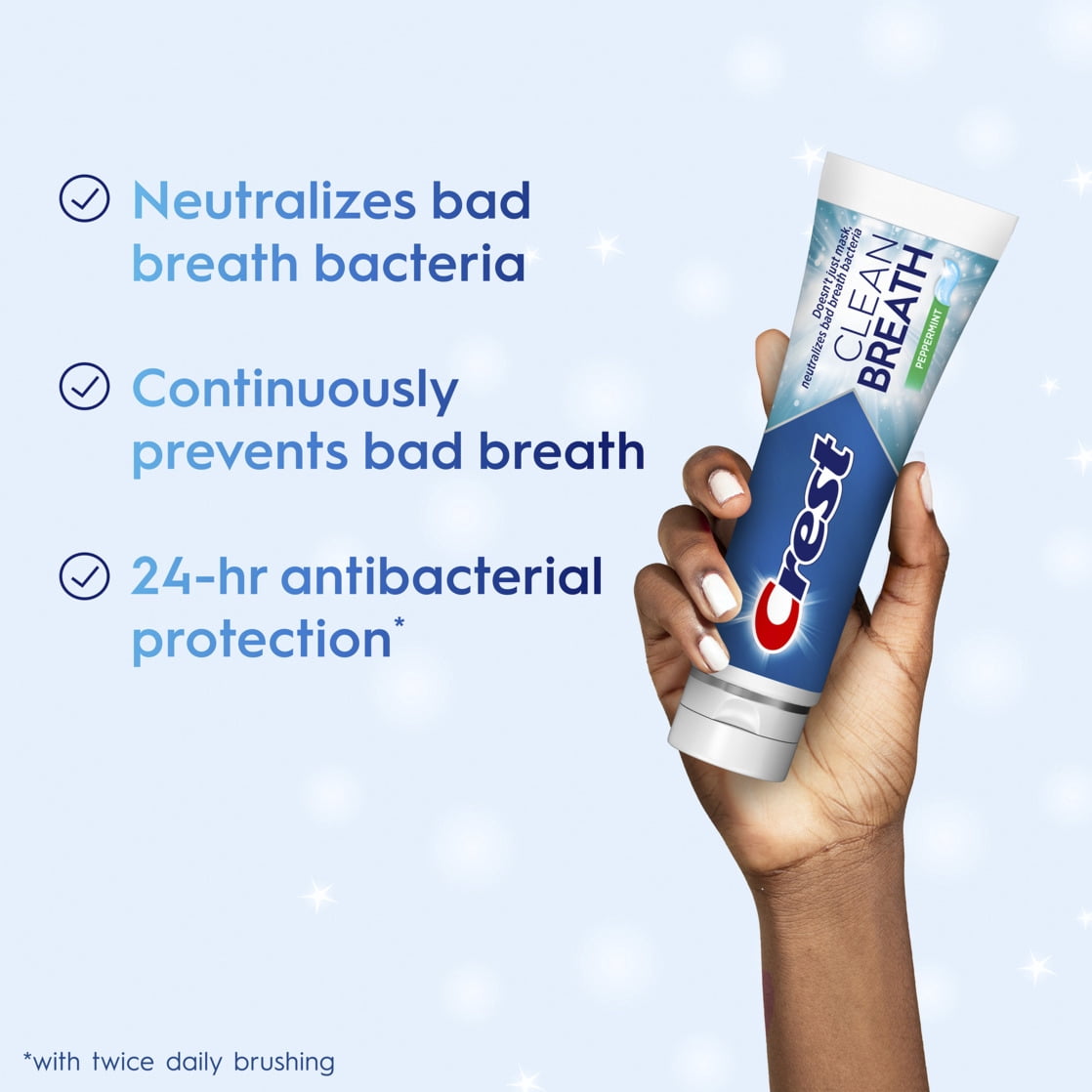 (2 pack) Crest Toothpaste Clean Breath Peppermint 4.6oz - Neutralizes Bad Breath, Antibacterial Protection, Fights Cavities, Freshens Breath, Gently Whitens