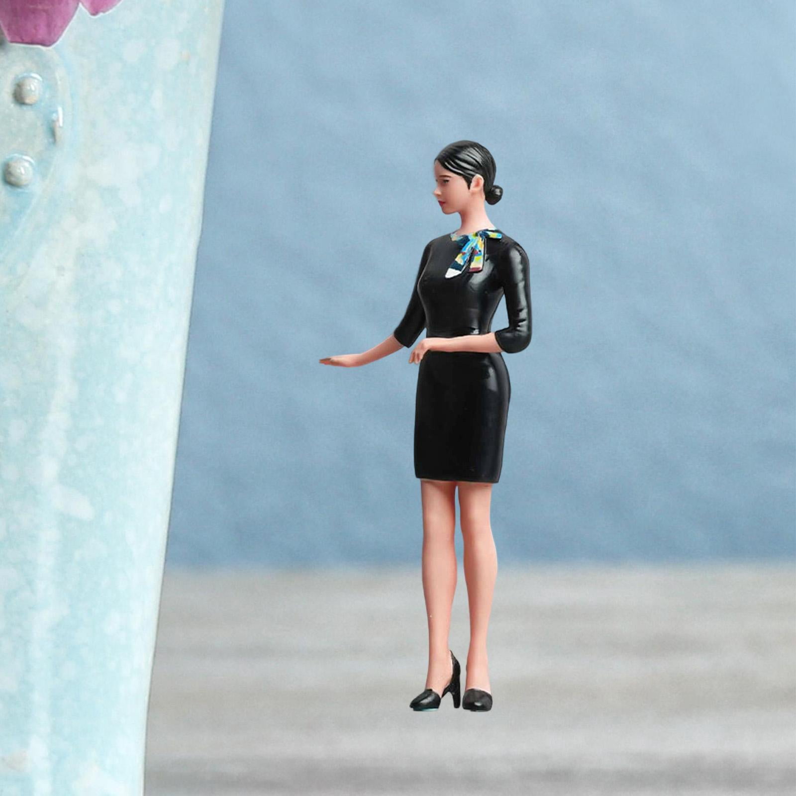 LeeQinersw Hand Painted Miniature Girl Figure Mini for Micro Landscapes Ornament Layout 1 18