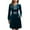 Blue#03, variant on Velvet Dresses for Women Oversized Crewneck Elegant Velvet Diamond Bow A Line Cocktail Party Evening Midi Dresses Womens Casual Solid Round Neck Loose Long Sleeve Pleated Knee Length Dress