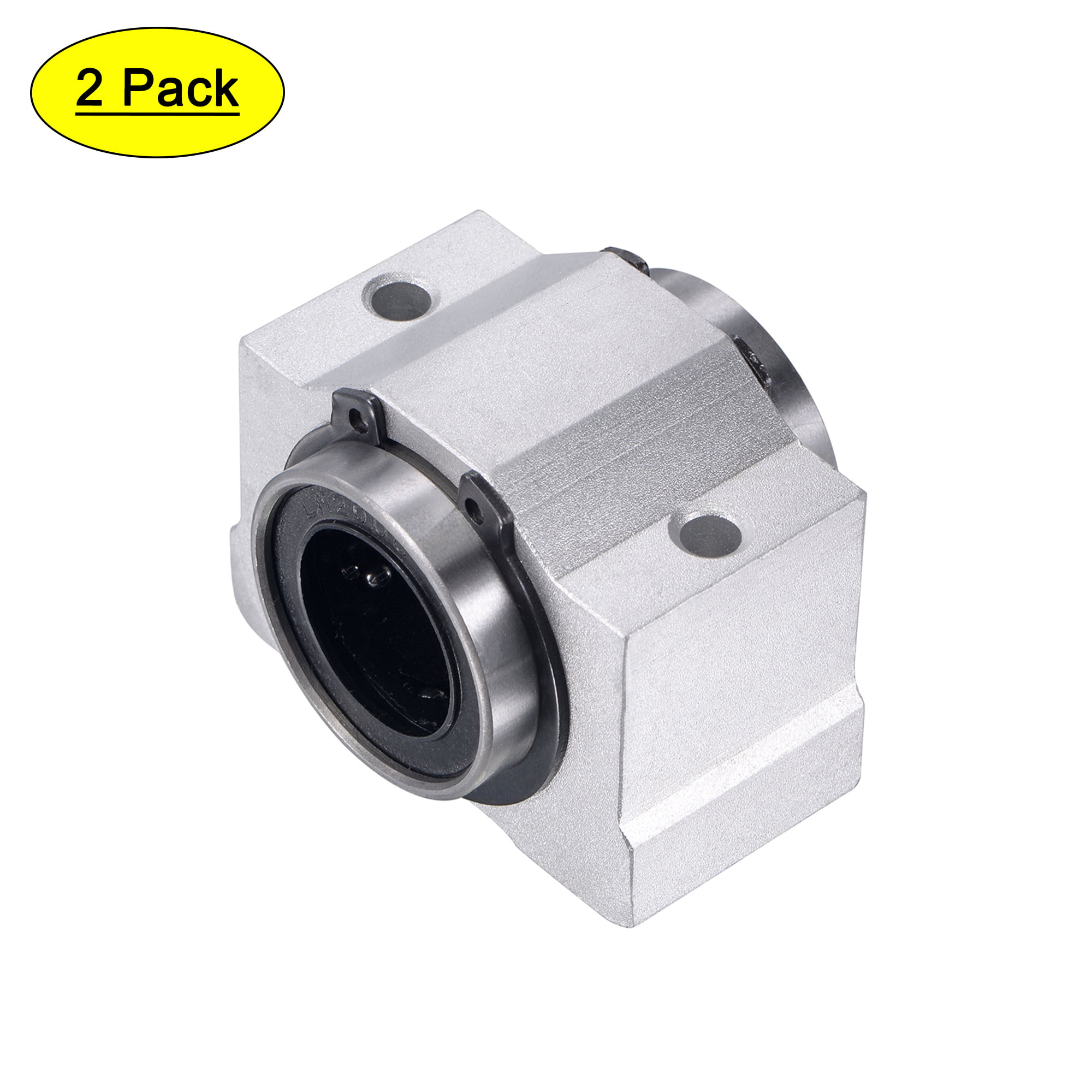 Pack of 2 uxcell TBR20UU Linear Ball Bearing Slide Block Units 20mm Bore Dia 