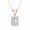 Rose Gold Plated, variant on Aone Jewelry 4 Carat Emerald Cut Moissanite Solitaire Pendant Necklace for Women | EF-VS1 Clarity | 14K Gold Over 925 Sterling Silver with Cable Chain in Rose, White & Yellow Gold