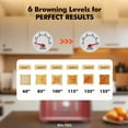 thumbnail image 3 of LONGDEEM 4 Slice Toaster, 6 Browning Options, Wide Slots, High Lift Lever, Dual Controls, Red, 3 of 7