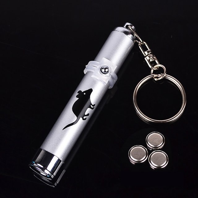 Amyove Pet Led Infrared Pointer Light Pen Mouse Fish Shadow Portable Funny Interactive Cat Toy With Hanging Ring