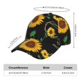 thumbnail image 2 of Fotbe Sunflowers3 Gorro Clásico de Béisbol, Gorra Ajustable con Broche Snapback, Gorro de Exterior de Algodón Suave, 2 of 6