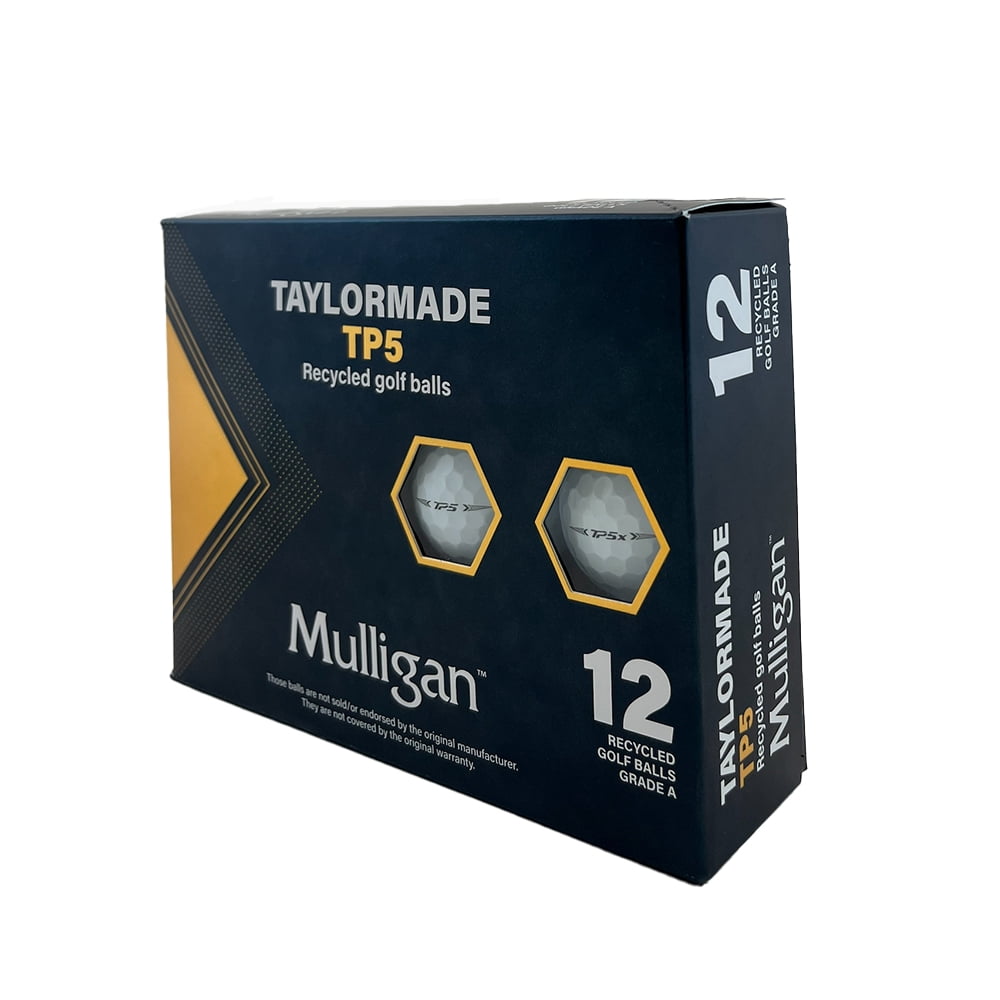12 Taylormade TP5/x Used Recycled White Golf Balls, by Mulligan