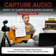 thumbnail image 5 of ClearClick Audio to USB 2.0 (Second Generation) - Audio Capture & Live Streaming Device - Input 1/8" 3.5mm Aux AV RCA Audio & Music - USB-C Plug & Play, 5 of 7
