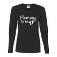 thumbnail image 2 of Wild Bobby, Mommy to Be Pregnancy Reveal Gift Parents to Be, Pop Culture, Women Graphic Long Sleeve Tee, Black, Small, 2 of 3