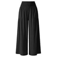 thumbnail image 3 of RUTAYY Women's Pants Casual High Waist with Pocket Drawstring Elastic Waist Comfortable Solid Color Travel Elegant Trousers, 3 of 7