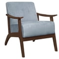 thumbnail image 1 of Lexicon Fauteuil d'Appoint en Velours Bleu Gris, 1 of 6