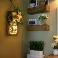 thumbnail image 7 of Adeeing Mason Jar Sconces Wall Decor Set 2pcs Rustic Wall Sconces with Remote Control and LED Fairy Lights for Home, Spring, Bedroom, Farmhouse, Roses, 7 of 7