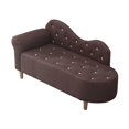 thumbnail image 4 of Sofá cama futón 120x50x55cm patas de madera decoración versátil para el hogar y la Oficina muebles modernos para sala de estar chaise lounge Café oscuro, 4 of 8