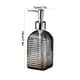 thumbnail image 3 of Dispensador de jabón de vidrio con rayas horizontales, botella de 350 ml de capacidad para jabón de manos, champú, gel de ducha, bomba de presión, envase rellenable, decoración para baño y cocina., 3 of 6