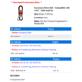 thumbnail image 2 of Accessory Drive Belt - Compatible with 1997 - 2004 Audi A6 1998 1999 2000 2001 2002 2003, 2 of 2