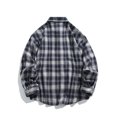 thumbnail image 6 of Iugvhana Mens Oversized Flannel Shirt Long Sleeve Plaid Flannel Shirt Loose Casual Button Down Shirts Relaxed Fit Black L, 6 of 9