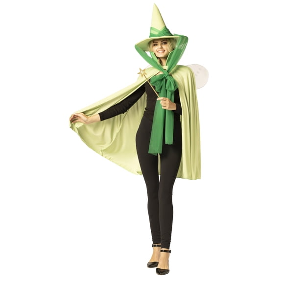 Imposta Costumes Fairy Godmother Hat, Cape & Wand, Green Halloween Costume, Women, One Size Fits Most, 30145-OS