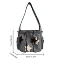thumbnail image 2 of Yucurem Women Kawaii Sling Bag Y2k Canvas School Bag For Teens Students (Grey) Fashion shoulder bag (Grey), 2 of 10