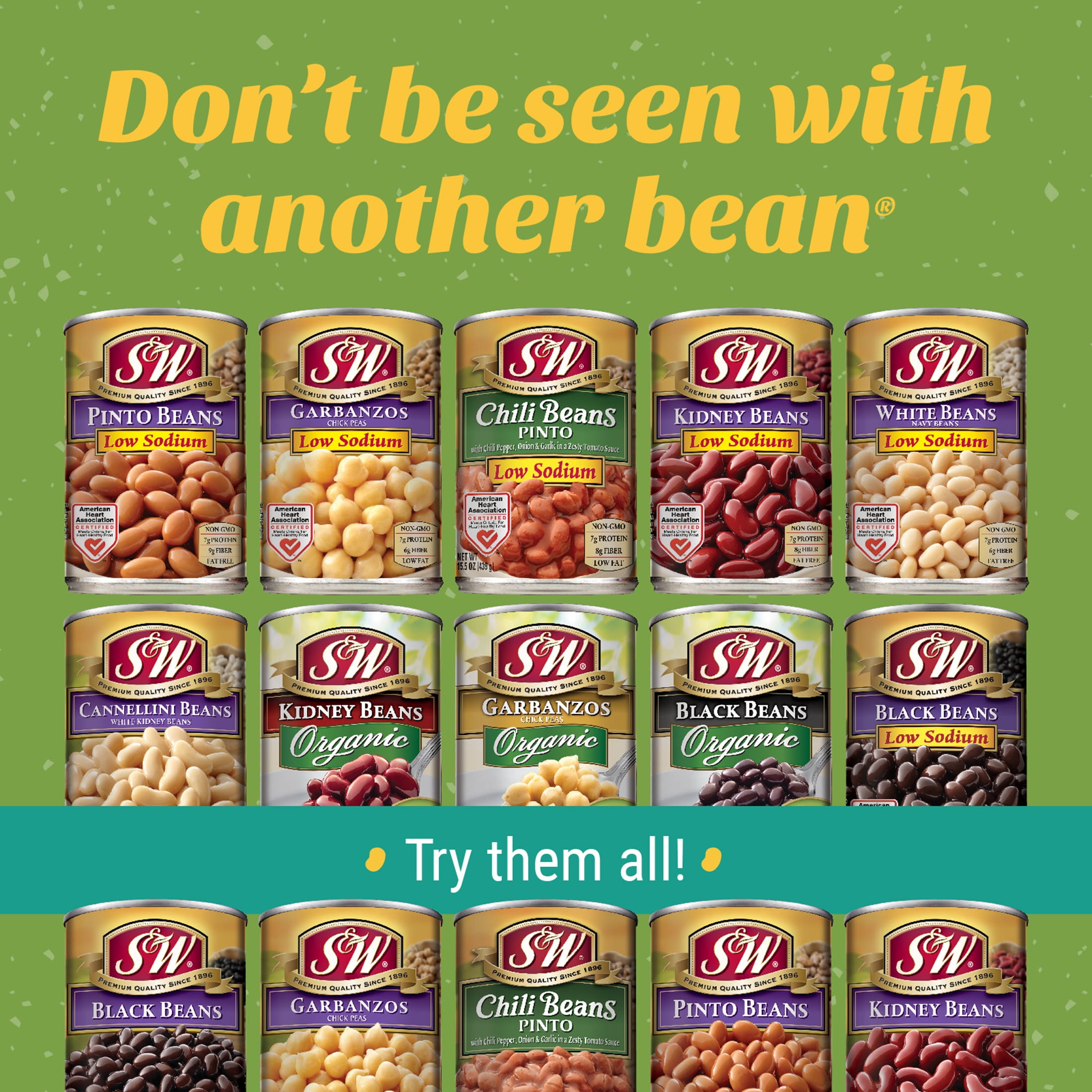 S&W White Beans - Navy Beans - 15.5 oz. Can