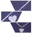 thumbnail image 3 of 2 tobilleras con diamantes de imitación y corazón, cadenas para el tobillo, joyería para el tobillo, cadenas para el pie, 3 of 6