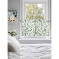 thumbnail image 3 of Eucalyptus Leaves 2 Panel Kitchen Curtains for Small Windows, Sage Green Watercolor Farmhouse Bathroom Tier Curtain, Short Window Treatment for Bedroom/Living Room 55"x24", 3 of 6