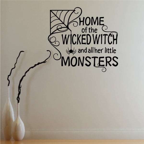 Wicked Witch Removable Vinyl Decal Art Wall Decal RA138 Art Decor Graphic 