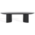 thumbnail image 2 of Safavieh Couture Barnard Oval Wood Modern Coffee Table, Black, 2 of 11