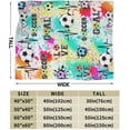 thumbnail image 3 of Soccer Throw Blanket Colorful Football Sports Plush Fleece Soft Cozy Gifts Blanket for Football Lovers Kids Girls Boys Adults Couch Bed Chair Office Dorm Decor 50''''X60'''', 3 of 3