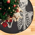thumbnail image 5 of Coolnut Skull Christmas Tree Mat Round Christmas Tree Stand Mat Decoration for Holiday Party Home Christmas Day Ornaments Floor Door, 28.3", 5 of 6