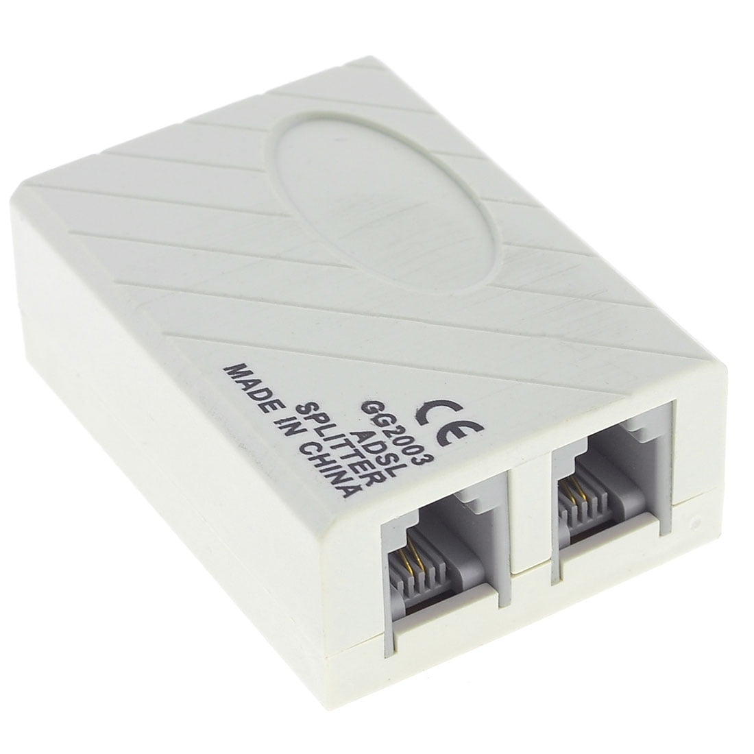 ADSL Splitter Phone line Modem 6P2C RJ 11 Female Socket Reusable Plastic 