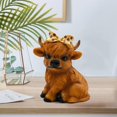 thumbnail image 4 of Scottish Highland Cow Resin Easter Decor, Cute Realistic Calf Figurine for Home, Living Room & Festival Easter Decor, Lifelike Animal Craft Ornament for Desktop, Shelf & Indoor Display, 5*4*2in, A, 4 of 8