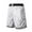 White, variant on BOOMNY Mens Shorts Casual Printed Mesh Elastic Waist Drawstring Basketball Sports Shorts For Man Soft Loose Fit Summer Workout Shorts Comfy Mens Dailywear