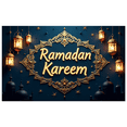 thumbnail image 2 of LUUFILx Ramadan Kareem Banner Mosque Lanterns Festive Welcome Backdrop Ramadan Mubarak Party Home Decorations Event Celebration Photography Props Background, 2 of 8