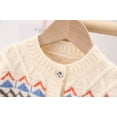 thumbnail image 5 of Diufon Toddler Kids Baby Unisex Sweater Spring Long Sleeve Knit Outwear Button down Color Block Crochet Top (6-7 Years, Beige), 5 of 9