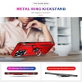 thumbnail image 6 of ELEHOLD Hybrid Rugged Case for iPhone 16 Pro Max Full Body Protection with Metal Magnetic 360° Rotating Ring Holder Kickstand Shockproof Heavy Duty Case for iPhone 16 Pro Max,Red, 6 of 6
