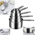 thumbnail image 1 of ¡Liquidación! Utensilios de cocina Lssam. Juego de 5 tazas medidoras premium de acero inoxidable Delaman. Herramientas de cocina precisas para medir ingredientes líquidos y secos. Diseño apilable., 1 of 8