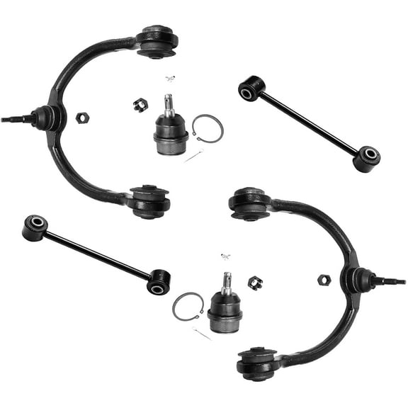 Detroit Axle - Front Upper Control Arms Kit for 2005-2010 Jeep Grand Cherokee, 2006-2010 Jeep Commander, 2 Upper Control Arms w/Ball Joints, 2 Lower Ball Joints, 2 Sway Bars Replacement