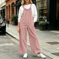 thumbnail image 6 of Taqqpue Women's Corduroy Overalls Wide Leg Oversize Jumpsuit Adjustable Straps Loose Casual Long Pants with Pockets Vintage Streetwear Fashion Outfit for Women Size S-XXXL, 6 of 8