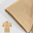 thumbnail image 5 of Dpytoraw Men's Spring And Summer Fashion Solid Color T Shirt Pearl Small Twill Short Sleeve Men’s Oversized Streetwear T-Shirts Trendy Designs Khaki M, 5 of 5
