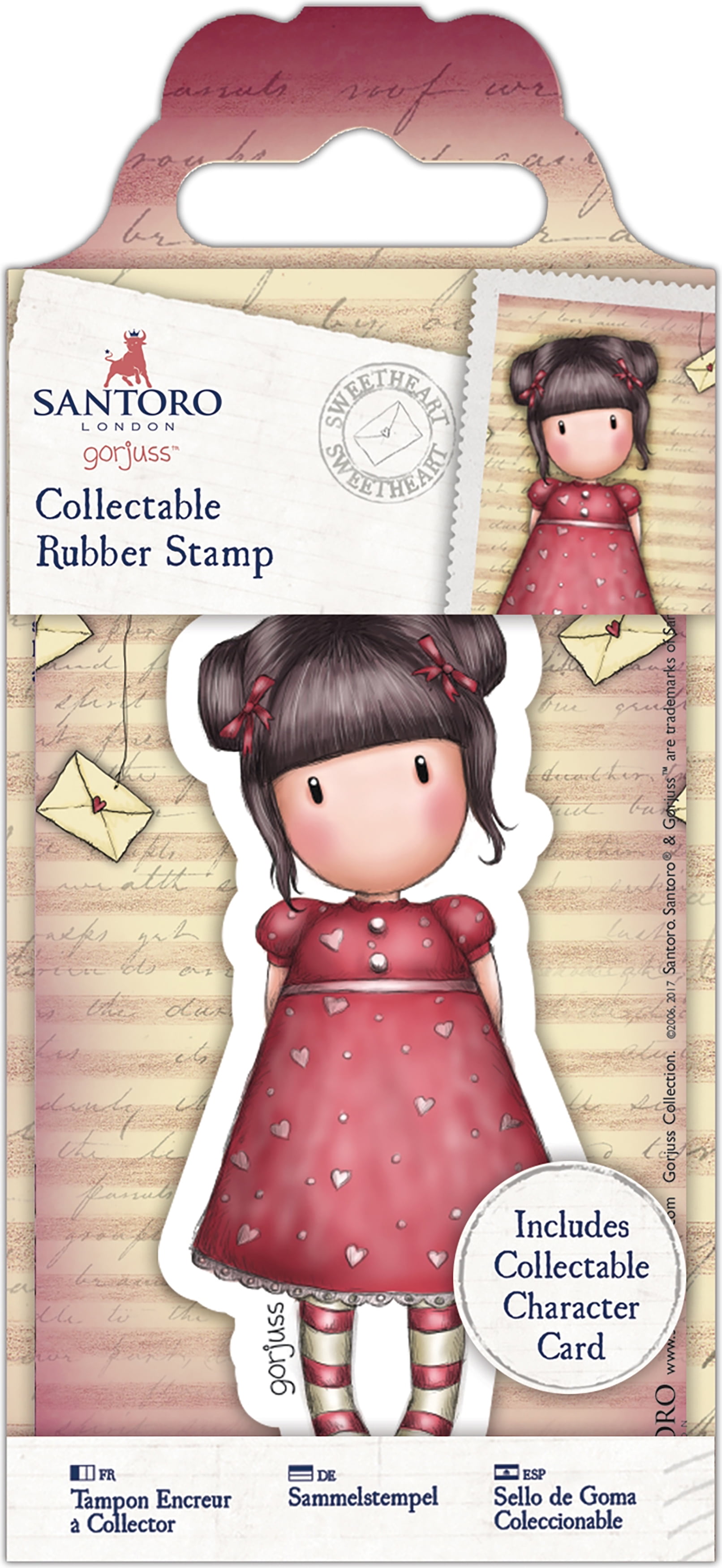 Santoro's Gorjuss Rubber StampNo. 54 Sweetheart