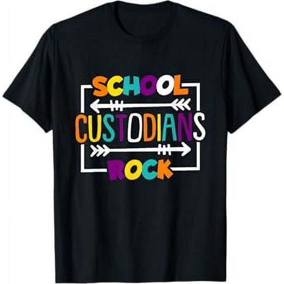 School Custodians Rock, Janitor and Custodians Cleaning T-Shirt