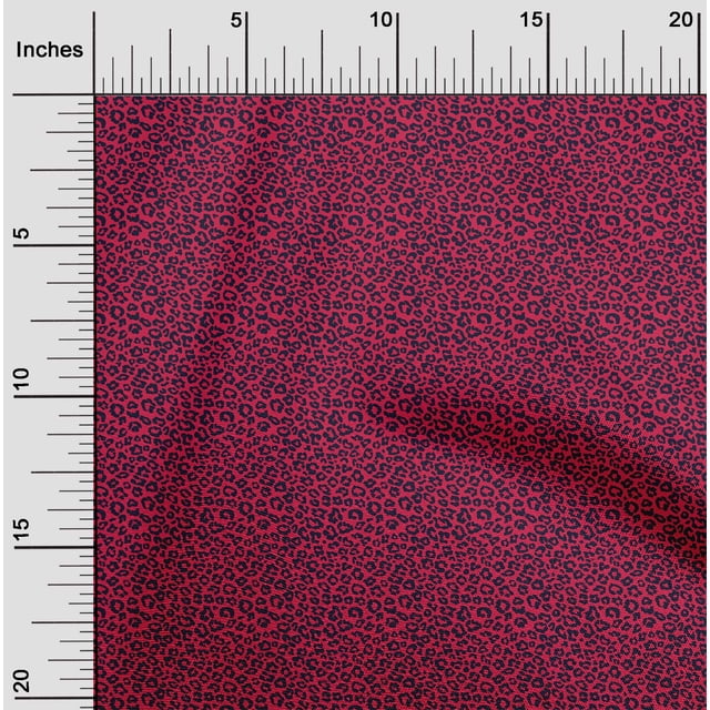 oneOone Georgette Viscose Fabric Leopard Animal Skin Print Sewing Fabric BTY 42 Inch Wide