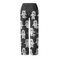 thumbnail image 6 of WXLWZYWL Halloween Pajama Pants for Women Cute Pumpkin Print Lounge Pants Comfy Drawstring Wide Leg Palazzo Pants with Pocket, 6 of 6